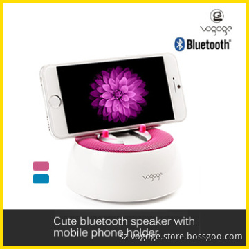 China Vogoge music cake speaker Hi-Fi stereo sound wireless bluetooth speaker with mobile phone holder